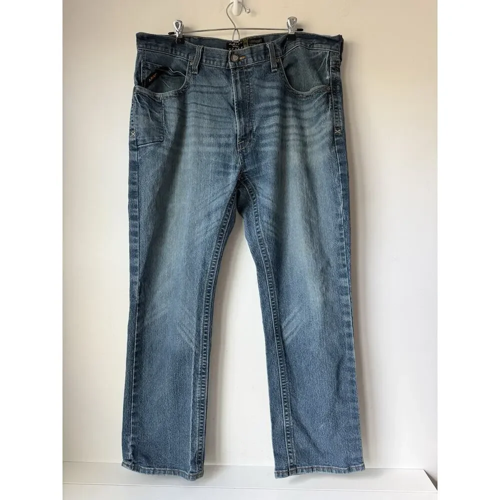 Ariat Rebar M4 Relaxed Boot Jeans Mens 40x32 Dark Wash Work Western Actual 39x31